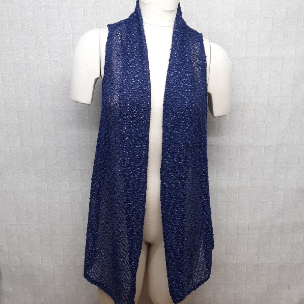 Chico's Drape Front Purple Vest - NWT